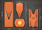 Swissmar Borner V-1001 V-Slicer Plus Mandoline 5 Piece Set (Orange)