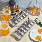5 Pcs 18 Slot Stainless Steel Ice Cube Maker and Tray Ice Cube Tray for Bars Kitchens Levers Remove Cubes Easy Removal Metal Food Grade Freezer Molds for Food Juice Dishwasher Safe