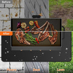 79x39 inches Large Under Grill Mats for Blackstone, Double-Sided Fireproof Outdoor Grill Protective Mat, Oilproof Waterproof BBQ Fire Pit Fireplace Mat