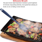 Silicone Spatulas Set, Rubber Spoon Spatula Heat Resistant Spoonula One Piece Design Seamless Spatula Non-Stick Scrapers Baking Mixing Tool (Dark Blue)