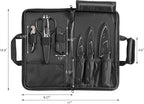 Cangshan Horizon Series 1026689 Swedish 14C28N Steel 7-Piece Travel Knife Bag Set