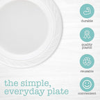 PLASTICPRO 400 Count Disposable 6 Inch White Plastic Dessert Plates