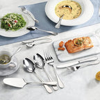 Cangshan RAIN Series Stainless Flatware Set, Window Box, Matte Finish Handle (47-Piece), 504999