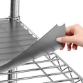 Shelf Liners for Wire Shelf System: Set of 5 in Graphite: 24 x 60 inch: Plastic Wire Shelving Shelf Mats