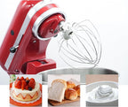 6-Wire Whip Compatible with 4.5-5Qt Kitchenaid Tilt Head Stand Mixer, Replacement for Kitchenaid whisk attachment for stand mixer K45WW, Stainless Steel, Dishwasher Safe(1 Pack)