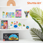 Shuttle Art 28 Colors Dual Tip Acrylic Paint Markers, Brush Tip and Dot Tip Acrylic Paint Pens for Rock Painting, Ceramic, Wood, Canvas, Plastic, Glass, Stone, Calligraphy, Card Making, DIY Crafts