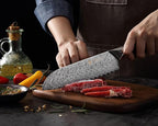Wakoli Red Knife Block Set – 5-Piece Professional Damascus Kitchen Knife Set with Magnetic Block | 67-Layer Damascus Steel with VG10 Core | Ergonomic Rosewood Handles | Gift Box (Rose Elegance)