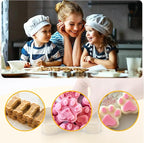 Silicone Molds Puppy Dog Paw & Bone Shaped 2 in 1 and Stainless Steel Cookie Cutter,for Homemade Treats Cat Animal Ice Candy Chocolate Baking Mold(Blue&Green&Orange) (Blue&Green&Orange)