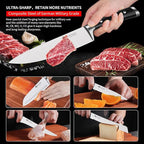 MAD SHARK Kitchen Knife Set, Ultra Sharp Chef Knife Set with Ergonomic Handle, High Carbon Stainless Steel Knives Set for Kitchen, 5 Piece Cooking Knives Sets with Gift Box