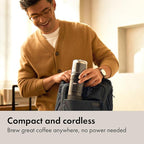 OXO Brew Rapid Brewer - Portable Coffee Maker, Fast Manual Hot & Cold Brew, Small Handheld Brewer, Compact Travel Coffee Maker