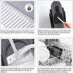 Safe Mandoline Slicer for Kitchen, Meal Prep,Potato Slicer, Adjustable/Easy to Clean/Storage, Kitchen Chopping Artifact,French Fry Cutter,Paring Knife/Cleaning Brush (only Slice, Black Knight)