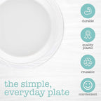 PLASTICPRO 400 Count Disposable 9 Inch White Plastic Dinner Plates large