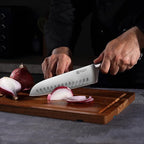 PAUDIN Santoku Knife, Switzer Kitchen Knife 7 Inch, Ultra Sharp Knife- Forged High Carbon German Stainless Steel, Professional Chefs Knife with Ergonomic Handle, Gifts for Holiday