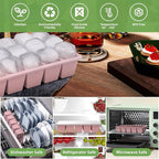 FANYITY Silicone Ice Cube Trays 2-Pack with Locks lids,Easy Release Ice Molds for Freezer,Perfect for Cocktails, Whiskey, Coffee