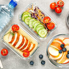 VERONES 10Pack Glass Meal Prep Containers, Airtight Glass Lunch Containers,Stackable Food Storage Containers Set with Lids,Exclusive of BPA, for Microwave,Oven, Freezer&Dishwasher Friendly,Pink