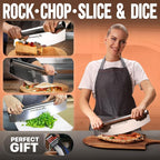 KitchenStar 14-Inch Pizza Cutter Rocker Blade - Sharp Stainless Steel Slicer Knife, Protective Cover, Dishwasher Safe, Large - Professional Pizza Oven Accessories