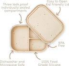Ullabelle Leak Proof Bento Box Food-Grade Silicone Bento, BPA, Phthalate, Lead, & PVC Free - Bento Lunch Box for Daycare, Kids, & Adults - Leak Resistant Sets With Lids Snack Box Container (Lilac)