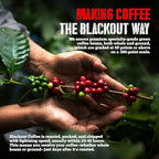 Blackout Coffee Butterscotch Toffee Flavored Ground Coffee – Medium Roast, Smooth Taste, Guilt-Free Indulgence – Freshly Roasted 12oz Pouch, American Made