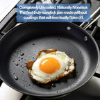 Misen Carbon Nonstick™ Frying Pan – Carbon Steel Pan, Naturally Nonstick No-Coating Surface, Ultra-Durable & Oven-Safe, Induction & Gas Compatible - 12 Inch