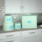 Martha Stewart Dinnerware Stemware Glassware Stackable Organizer Home Storage Container Case, Set of 2 Goblet Stemware Storage Organizers With Removable Fabric Dividers, Mint