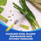 Jenaluca 5 Blade Herb Scissors - Salad Scissors - Cut & Chop Fresh Herbs & Leafy Greens - Stainless Steel Kitchen Shear Set with Cleaning Comb & Safety Cover - Kitchen Gadget - Black