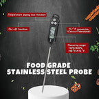 6 Pcs Meat Thermometer Food Thermometer with Probe Water Liquid Instant Read Digital Thermometer Cooking Thermometer Supplies BBQ Kitchen Thermometer for Cooking Milk Yogurt (Black)