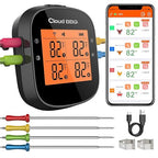 500FT Digital Meat Thermometer with Multy Probes Bluetooth for Smoker Grilling Oven (FS-52)