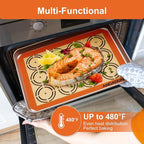 Silicone Baking Mat Sheets Set, Easy Clean &Non-Stick Food Grade Reusable Baking Mats, 2 Half Sheet Cookie mat+1 Quarter sheet+1 Round cake Mats for Oven, Macarons, Cookies, Pizza, Pastry