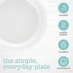 PLASTICPRO 100 Count Disposable 10 Inch White Plastic Dinner Plates Extra Large
