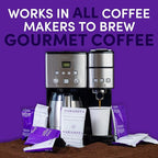 Sarasota Coffee Ground Packets | Low Acid Dark Roast Ground Coffee Packs | European French Roast | Mold Free Singles | Ground Pouches | Individual Packets for 12 Cup Coffee Maker | 1.5 Ounce Bags, 42 Count