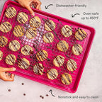 Great Jones Big Chill Wire Cooling Rack (Broccoli) – 16.9" × 11.4" Heavy-Weight Aluminized Steel,Nonstick Baking Rack – Oven Safe 450 °F, Bacon & Cookie Cooling Rack – Fits Half Sheet Pans