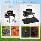 48 x 30 inch Under Grill Mats for Outdoor Grill, Double-Sided Fireproof Deck Patio Protector Mat, Waterproof Oil-Proof BBQ Floor Pad Indoor Fire Pit Fireplace Mat