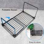 Tomorotec [2 Pack] Stackable Kitchen Storage Shelf Rack, Foldable Spice Rack Cabinet Organization Storage Shelves, Kitchen Shelves, Kitchen Counter & Cabinet Shelf Organizer,