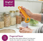 Ring Pull & Pop Top Can Opener (Mulberry) Easy Open Any Pull Tab Cans for Seniors, Soda, Pet Food, Cat Cans, Beer, Parkinsons Aids for living Gifts, Gadgets for People with Arthritis, kitchen gadgets.