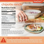 SideDish Chipotle Ranch Dressing (Pack of 3) - Seed Oil, Dairy & Gluten Free Salad Dressing w/Avocado Oil - Refined Sugar Free, Low Sodium Healthy Ranch Sauce - Paleo Dressing for Sauces, Dips & More
