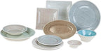 Carlisle FoodService Products Grove Reusable Plastic Plate Dinner Plate with Wide Rim for Home and Restaurant, Melamine, 11 Inches, Buff, (Pack of 12)