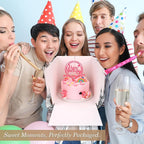 Cakebon Cake Boxes with Boards - 10 Inch Round Cake Drum Silver - Box With Window for Birthdays, Weddings and Parties (1pc Each, 2pcs Total)