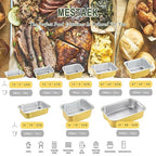 9"x6.5" Sturdy Foil Pans + Snap-On Lids (5 Pack) | 2X Thicker Heavy Duty Reusable 61oz | Grill Microwavable Multi-Use Pot | 3" Deep Disposable Aluminum Tin for Baking Cooking