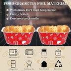 30PCS 7.8OZ Foil Baking Cups with Lids - Mini Cake Tins & Pans for Holiday Gifts, Happy Hour