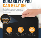 Toaster Oven Liners for Bottom of Oven (4 Pack) Reusable Non-Stick Heat Resistant Toaster Liners, Compatible with Ninja, Cuisinart, Emeril Lagasse & More, Toaster Mat, 12"x12" (Black)