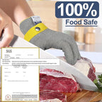Dowellife ANSI A9 Cut Resistant Glove Food Grade, Stainless Steel Mesh Metal Knife Cutting Glove for Butcher Oyster Shucking Kitchen Mandoline Chef Slicing Fish Fillet(X-Large-3 Pcs)