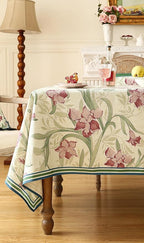 patdrea Designer French Vintage Green Rectangle Tablecloth,Vintage Linen and Floral Pattern Extra Long Table Cloth,Decor Table Cover for Kitchen Dining Christmas Thanksgiving,67"x118"-Tara a