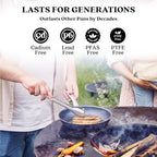 Alva Black Angus 11” Carbon Steel Frying Pan – Naturally Nonstick, PFAS-Free & Toxin-Free, Oven & Induction Safe, Chef-Grade Heat Control, Built to Last a Lifetime, Designed in Belgium