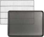 GoodCook Set of 2 Everyday Nonstick XL Cookie Sheet and XL Cooling Grid, Gray