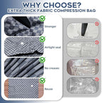 Vacuum Seal Bags for Clothing Travel w/Wireless Pump, Space Saver Vacuum Storage Organizer Bag for Luggage, Seal Compression Packing Bags for Clothes & Blankets 6 Pack (Compression bag)