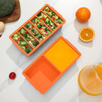 2-Pack Silicone Freezer Trays with Lid, 2 Large 2-Cup(500ml) & 6 Small 1/2-Cup(125ml) Soup Freezer Container Molds, Ice Cube Tray For Meal Prep & Freezing Soup, Stews, Sauces, Oven & Dishwasher-Safe