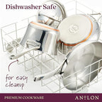 Anolon Stainless Steel & Hard Anodized Aluminum, Cookware Set (11 Piece)