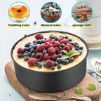 LIANYU 6 inch Cake Pans for Baking, Round Cake Pan Set of 4, Nonstick Stainless Steel Baking Tin Bakeware for Birthday Wedding Party, Non Toxic Coating, 3 Inch Deep, Black