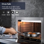 12 Inch Frying Pan,Non Stick Frying Pans,Stainless Steel Skillet,Non-Toxic,PFAS-Free,Suitable for All Cooktops.