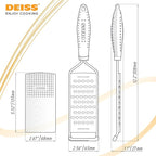 Deiss PRO Coarse Grater & Hand Held Cheese Grater - Sharp Stainless Steel Blades, Non-Slip Handle, Small Cheese Grater for Kitchen, Shredder, Dishwasher Safe